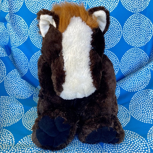 Kellytoy Horse Plush Brown White Black Weighted Made in Korea Large - Picture 2 of 16